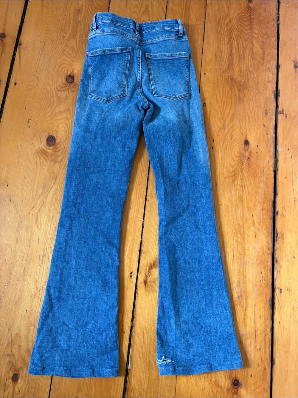 Zara Medium Blue Flared Women's Jeans - Picture 3 of 3